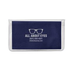 IMPRINTED Navy Premium Microfiber Cloth-In-Case (100 per box / Minimum order - 5 boxes)  